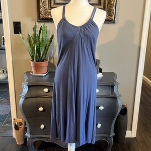 Athleta Double Strap Casual Blue Racerback Athletic  Exercise Dress Size M Tall